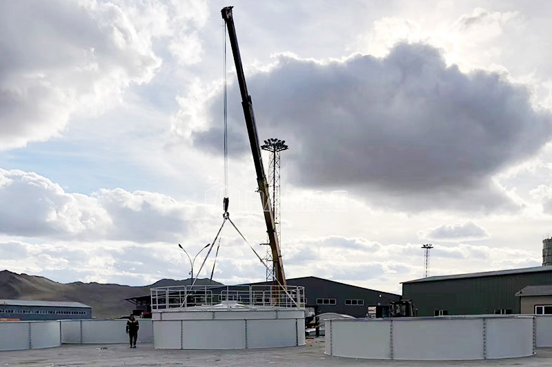 2 UNIDADES de silo de cemento de 700 toneladas juegan un papel en la industria en Mongolia.