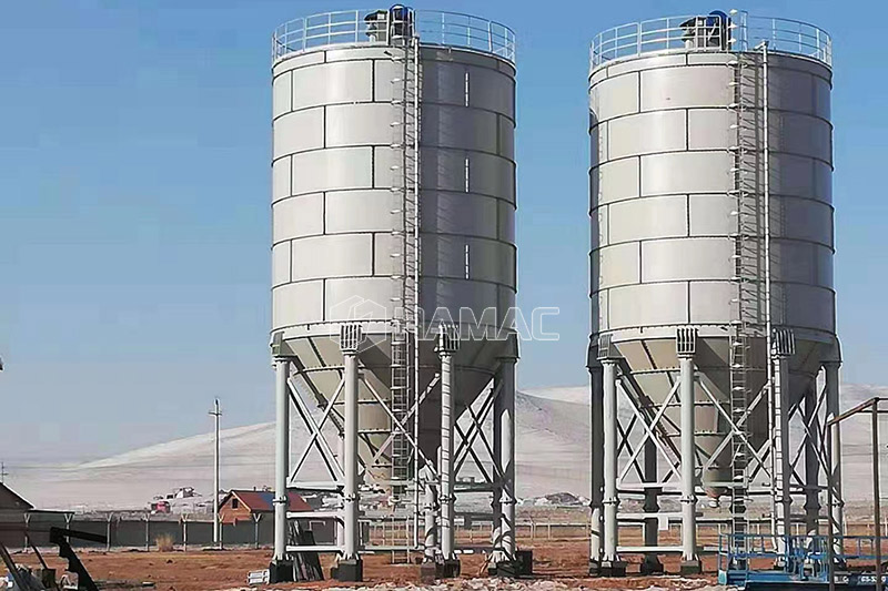 2 UNIDADES de silo de cemento de 700 toneladas juegan un papel en la industria en Mongolia.