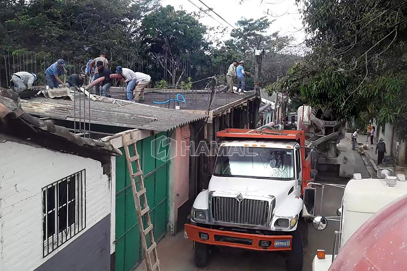 DHBT40 Remolque bomba de concreto tipo diesel va en TEJUTLA CHALATENANGO, EL SALVADOR.